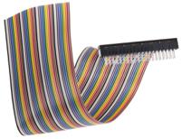 hcmd-20-s-1000-02 Samtec HCMD Series Flat Ribbon Cable, 40-Way, 2.54mm Pitch, 250mm Length, IDC to Unterminated