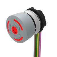 84-62412b40 EAO Twist Release Illuminated Emergency Stop Push Button, Panel Mount, 22.3mm Cutout, DPST, IP65, IP66, IP67