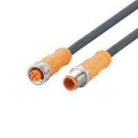 evc722 ifm electronic Male 4 way M12 to Female 5 way M12 Communication Cable, 20 m