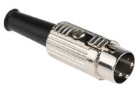 491-112 RS PRO 3 Pole Din Plug, 1A, 100 V ac, Push Lock, Male, Cable Mount