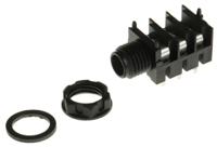 342-4487 RS PRO Jack Connector 6.35 mm PCB Mount Stereo Socket, 3Pole 5A