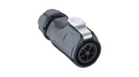 2650-12-t12cb-t Lutronic Industrial Circular Connector, 12 Contacts, Cable, Plug, Male, IP67, Quicklock Series