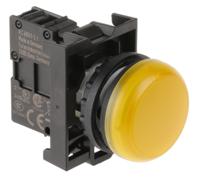 78639217-m22-l-ym22-am22-led-w Eaton, RMQ Titan M22, Flush Mount, Rear, Surface Mount Yellow LED Indicator, 22mm Cutout, IP69K, Round, 12 → 30V