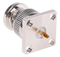 b1551a1-nt3g-50 Amphenol RF, Plug Flange Mount BNC Connector, 50Ω, Solder Termination, Straight Body