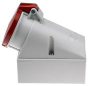 736 MENNEKES IP44 Red Wall Mount 7P Right Angle Socket, Rated At 32A, 415 V