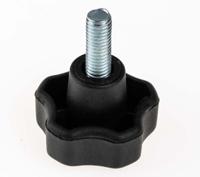 702-7576 RS PRO Black Multiple Lobes Clamping Knob, M8, Threaded Stud