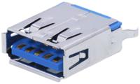 48408-0003 Molex Straight, Through Hole, Socket- Single Port Type A 3.0 USB Connector