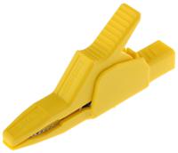 972405103 Hirschmann Test & Measurement Crocodile Clip 4 mm Connection, Brass Contact, 32A, Yellow