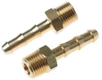 0123-04-10 Legris Brass Pipe Fitting, Straight Threaded Tailpiece Adapter, Male R 1/8in to Male 4mm