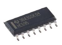 sn74hc595dr Texas Instruments SN74HC595DR 8-stage Surface Mount Shift Register HC, 16-Pin SOIC