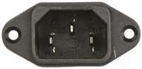fn9222-1-06 Schaffner 1A, 250 V ac Male Panel Mount IEC Filter FN9222-1-06, Faston None Fuse