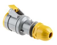 3131640 Scame IP44 Yellow Cable Mount 2P + E Industrial Power Socket, Rated At 16A, 110 V
