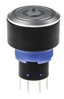 175-8398 RS PRO Illuminated Push Button Switch, Panel Mount, 22.2mm Cutout, DPDT, Green LED, 250V ac, IP65