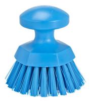38853 Vikan Hard Bristle Blue Hand Brush, 110mm bristle length, Polyester, Polypropylene, Stainless Steel bristle material