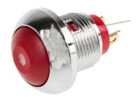 891-9842 RS PRO Illuminated Miniature Push Button Switch, Momentary, Panel Mount, 13.6mm Cutout, SPST, Yellow LED, 250 V ac @