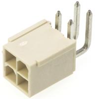87427-0402 Molex Mini-Fit Jr Series Right Angle Through Hole PCB Header, 4 Contact(s), 4.2 mm Pitch, 2 Row, Shrouded