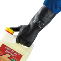 87950075bp Ansell AlphaTec 87-950 Black Cotton Natural Rubber Latex Glove, Size 7.5, Latex, Natural Rubber Coating