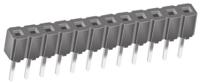 ces-112-01-t-s Samtec CES Series Straight Through Hole Mount PCB Socket, 12-Contact, 1-Row, 2.54mm Pitch, Through Hole Termination