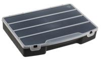 838-6532 RS PRO 10 Cell Black PP Compartment Box, 40mm x 245mm x 180mm