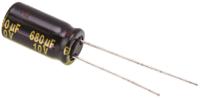 eeufm1a681l Panasonic 680μF Aluminium Electrolytic Capacitor 10V dc, Radial, Through Hole - EEUFM1A681L