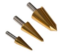 221-579 RS PRO 3-Piece Step Drill Bit Set for Metal, 30in Max, 3mm Min, HSS Bits