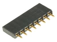 ssq-108-01-g-s Samtec SSQ Series Straight Through Hole Mount PCB Socket, 8-Contact, 1-Row, 2.54mm Pitch, Solder Termination
