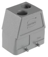 19300100465 HARTING Han B Heavy Duty Power Connector Hood, M20 x 2 Thread, Top Entry