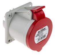 4233267 Scame IP44 Red Panel Mount 3P + N + E Industrial Power Socket, Rated At 32A, 415 V