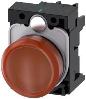 3su1103-6aa00-1aa0 Siemens, SIRIUS ACT 3SU11, Panel Mount Orange LED Indicator, 22mm Cutout, Round, 110V ac