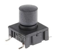 3esh9-120 MEC IP67 Black Button Tactile Switch, SPST 50 mA @ 24 V dc 6.9mm PCB