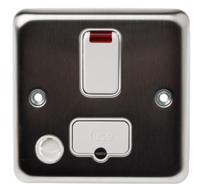 k971bss MK Electric 13A 2 Gang Switched Fused Spur