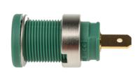 972355104 Hirschmann Test & Measurement Green Female Banana Socket, 4 mm Connector, Tab Termination, 25A, 1000V ac/dc, Gold