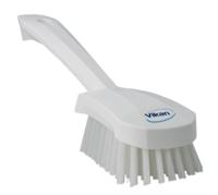 41925 Vikan Hard Bristle White Scrubbing Brush, 36mm bristle length, Polyester bristle material