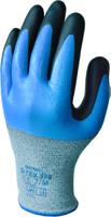 shos376 Showa S-TEX 376 Grey Polyester, Stainless Steel Work Gloves, Size 7, Nitrile Coating