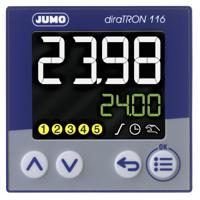 7021118-0000-25000 Jumo diraTRON Panel Mount PID Temperature Controller, 48 x 48mm 3 Input, 3 Output 2 Relay, 1 Logic, 20 → 30 V