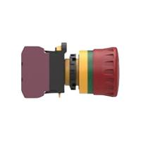 pbes22n12r TE Connectivity PBES22 Series Emergency Stop Push Button, Panel Mount, 22.3mm Cutout, 1NO + 2NC, IP20, IP65