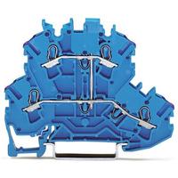 2002-2209 WAGO  TOPJOB S Series Blue, 2.5mm², 2-Level, Push In Termination, ATEX, CSA, IECEx