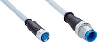 yf8u14-c60va3m2a14-2096607 SICK Female 4 way M8 to Male 4 way M12 Sensor Actuator Cable, 600 mm