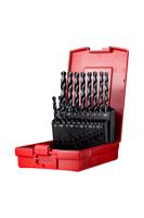a190-201 Dormer 19-Piece Twist Drill Bit Set for Multi-Material, 10mm Max, 1mm Min, HSS Bits