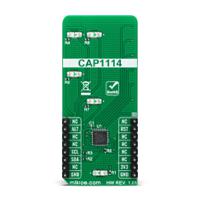 mikroe-4982 MikroElektronika CapSense 2 Click Capacitive Touch Add On Board for CAP1114 for mikroBUS socket