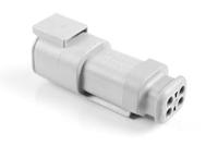 atm04-4p-sr01gy Amphenol Industrial, ATM Automotive Connector Socket Grey Cable Mount 4 Way, Crimp Termination ATM04-4P-SR01GY