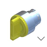238-3912 RS PRO 2 Position Selector Switch Head, 22.5mm Cutout, Yellow Handle