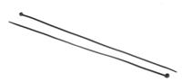 811-1502 RS PRO Cable Tie, 450mm x 4.8 mm, Black Nylon, Pk-100