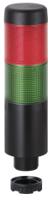 69822075 Werma Kompakt 37 Series Red/Green Signal Tower, 2 Lights, 24 V ac/dc, Base Mount