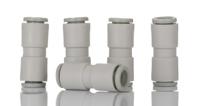 kq2h06-00a SMC KQ2 Series Straight Tube-to-Tube Adaptor, Push In 6 mm to Push In 6 mm, Tube-to-Tube Connection Style