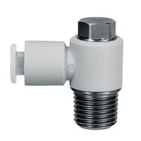 kgv06-m5 SMC KG Series Elbow Fitting, Push In 6 mm to M5 x 0.8, Threaded-to-Tube Connection Style, KGV06-M5