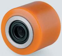 etx-085x75-20-nl75-type-c Tente Yellow Polyurethane Sealed Bearings Trolley Wheel, 800kg