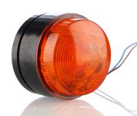 187-9648 RS PRO Amber Flashing Beacon, 115 → 230 V ac, Stud Mount, Surface Mount, Xenon Bulb, IP67