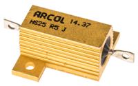 hs25-r5-j Arcol, 500mΩ 25W Wire Wound Chassis Mount Resistor HS25 R5 J ±5%