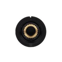 259-6979 RS PRO 21mm Black Potentiometer Knob for 6.35mm Shaft Splined